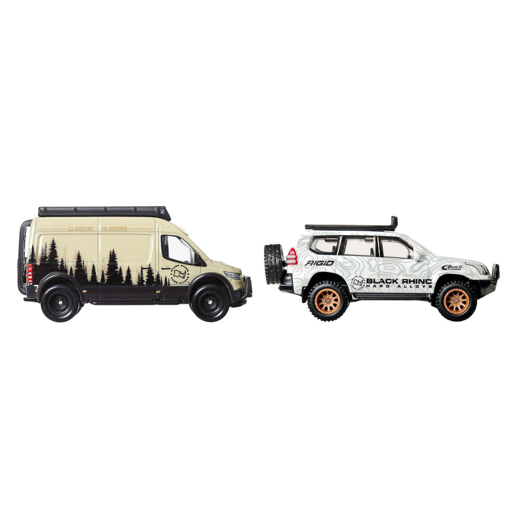Hot Wheels Premium Car Culture 2-Pack '05 Toyota Land Cruiser Prado & Mercedes Benz Sprinter Tourer