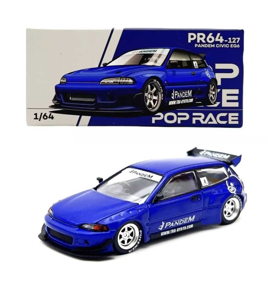 Pop Race Honda Pandem Civic EG6 Blue 1:64