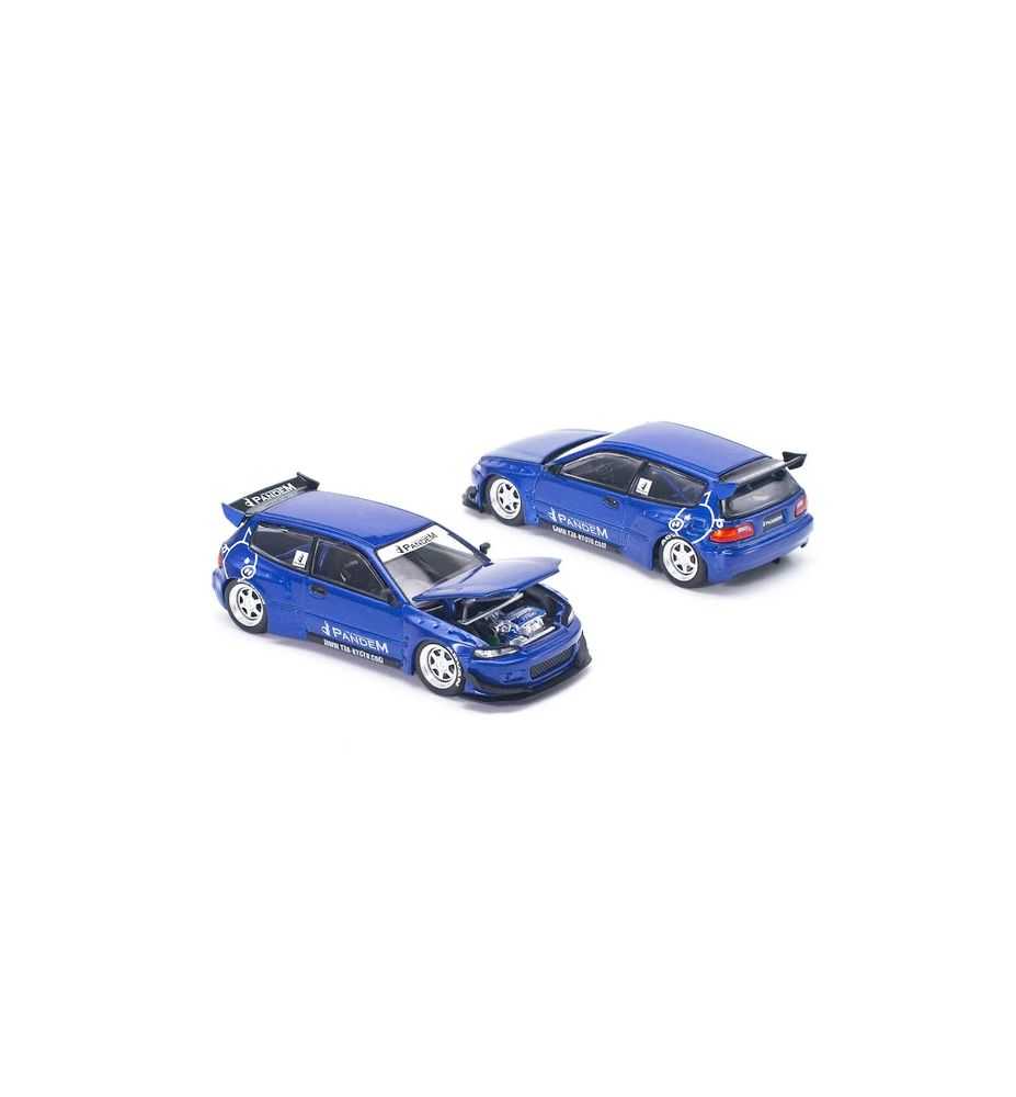 Pop Race Honda Pandem Civic EG6 Blue 1:64