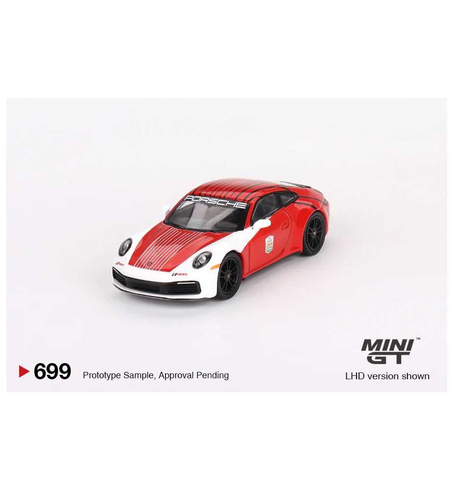 Mini GT 2023 Porsche 911 (992) Carrera S IMSA Daytona 24 Hours Safety Car 1:64