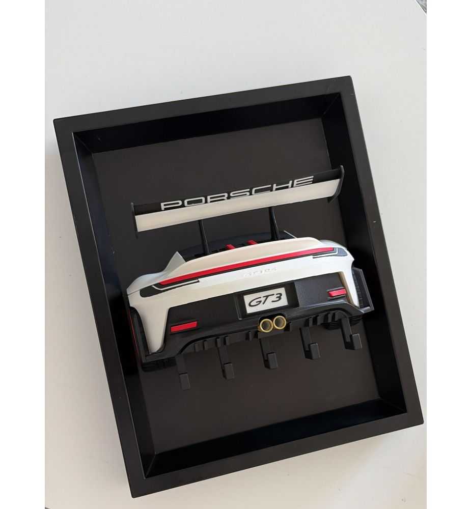 JDM Porsche 911 GT3 Rear Key Holder 3D Printed White