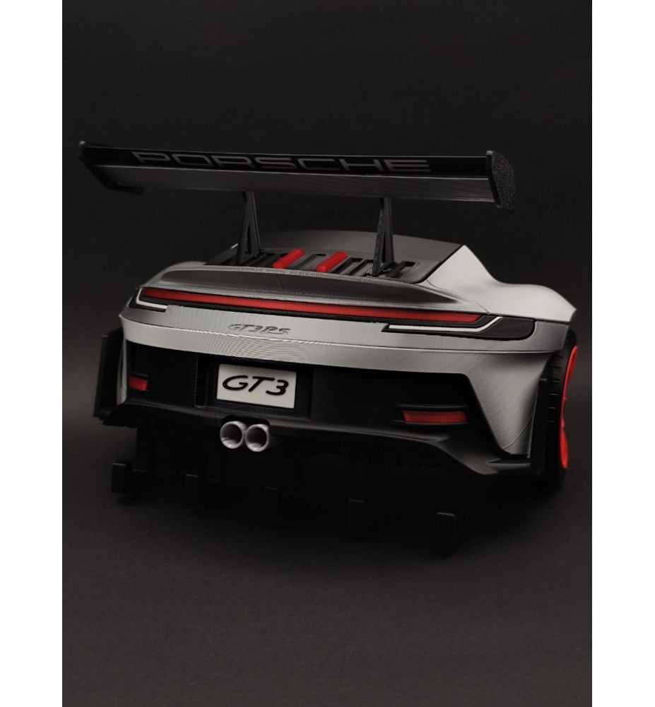 JDM Porsche 911 GT3 Rear Key Holder 3D Printed Grey