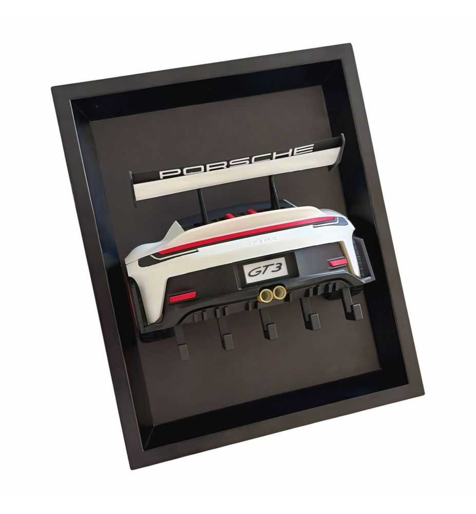 JDM Porsche 911 GT3 Rear Key Holder 3D Printed White