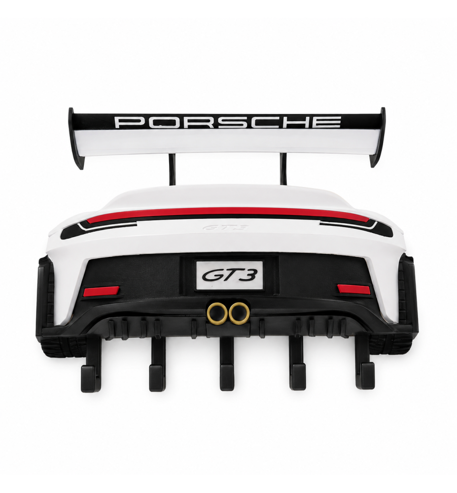 JDM Porsche 911 GT3 Rear Key Holder 3D Printed White