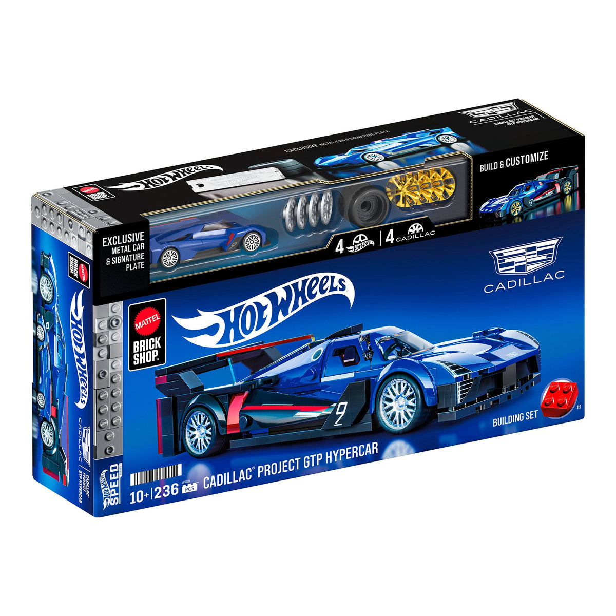 Mattel Brick Shop Hot Wheels Cadillac Project GTP Hypercar Building Set