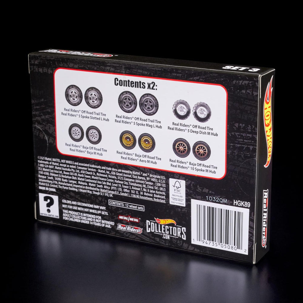 Hot Wheels RLC Exclusive Real Riders Wheels Pack Set 3