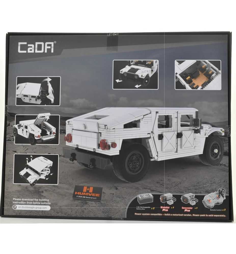 CaDA Humvee White Building Set 1:12 (1380 Pieces)