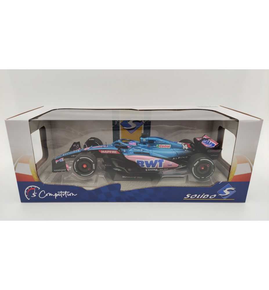 Solido Alpine A522 #14 Fernando Alonso 7th Monaco GP 2022 1:18