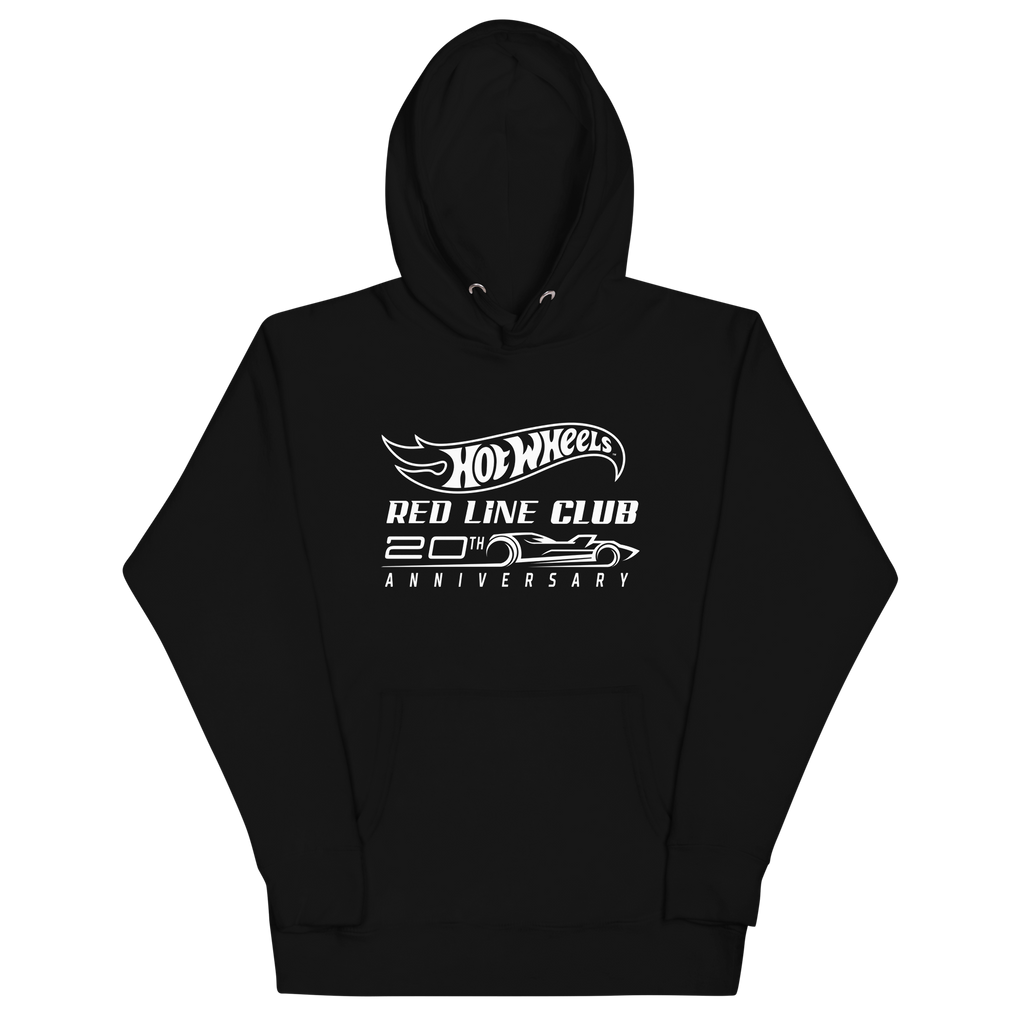 Hot Wheels Red Line Club 20th Anniversary Silhouette Logo Black Hoodie