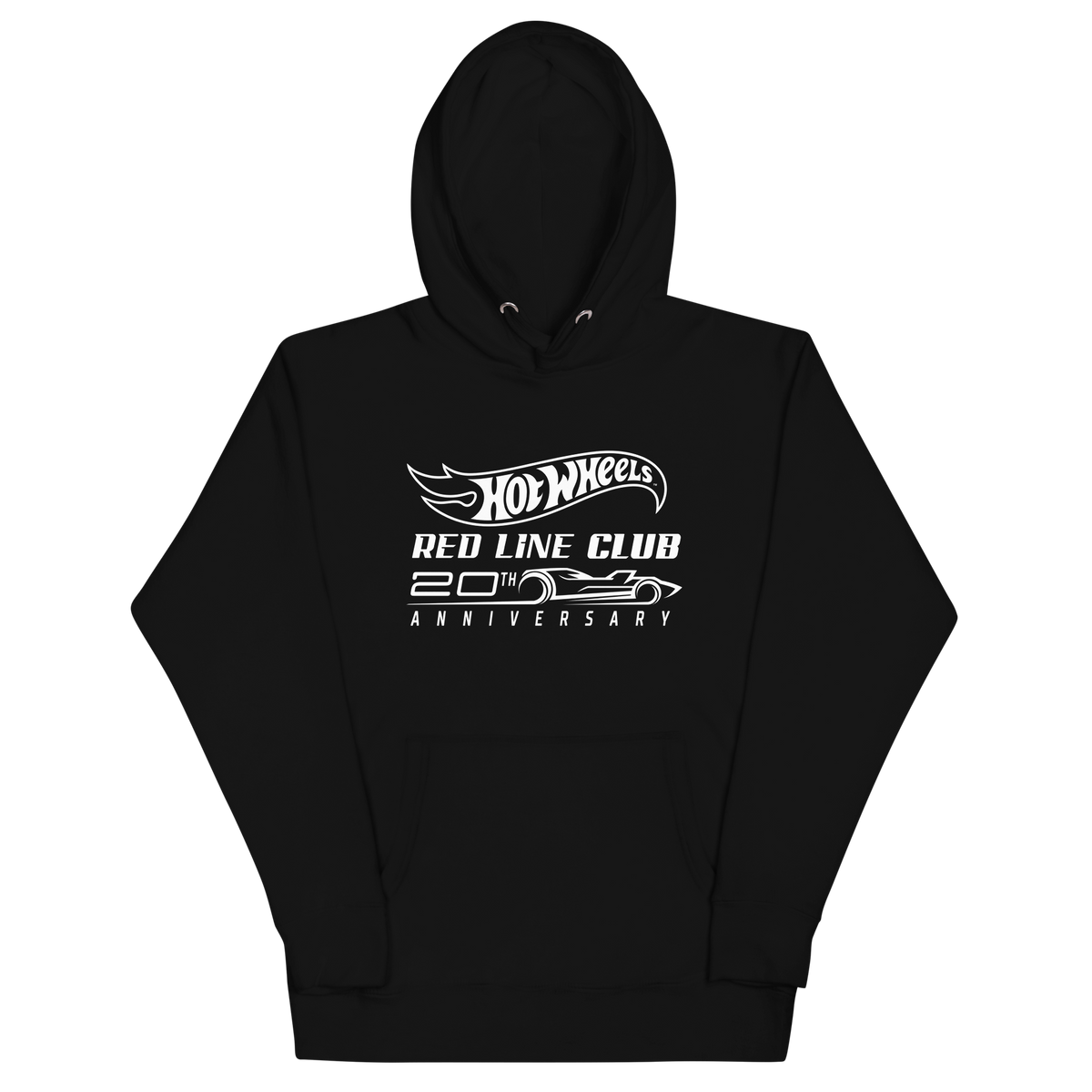 Hot Wheels Red Line Club 20th Anniversary Silhouette Logo Black Hoodie