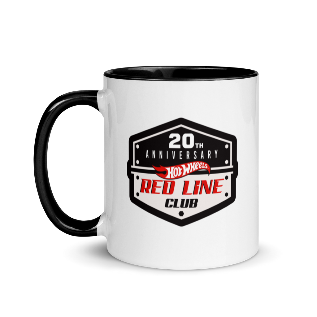 Hot Wheels Red Line Club 20th Anniversary Badge Logo Mug