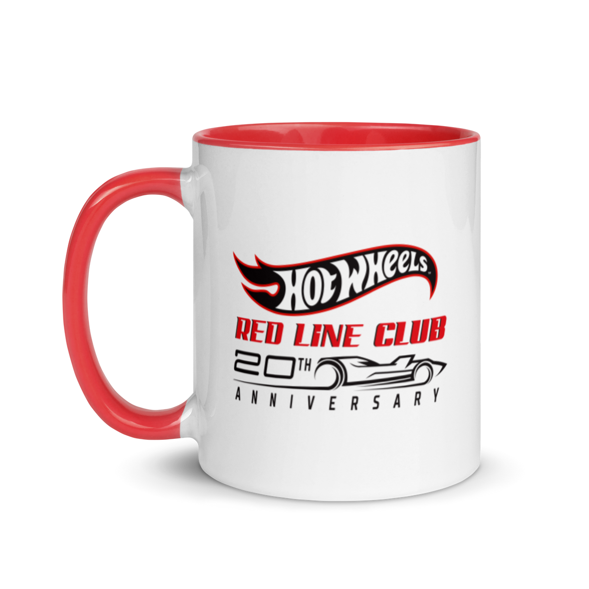 Hot Wheels Red Line Club 20th Anniversary Silhouette Logo Mug