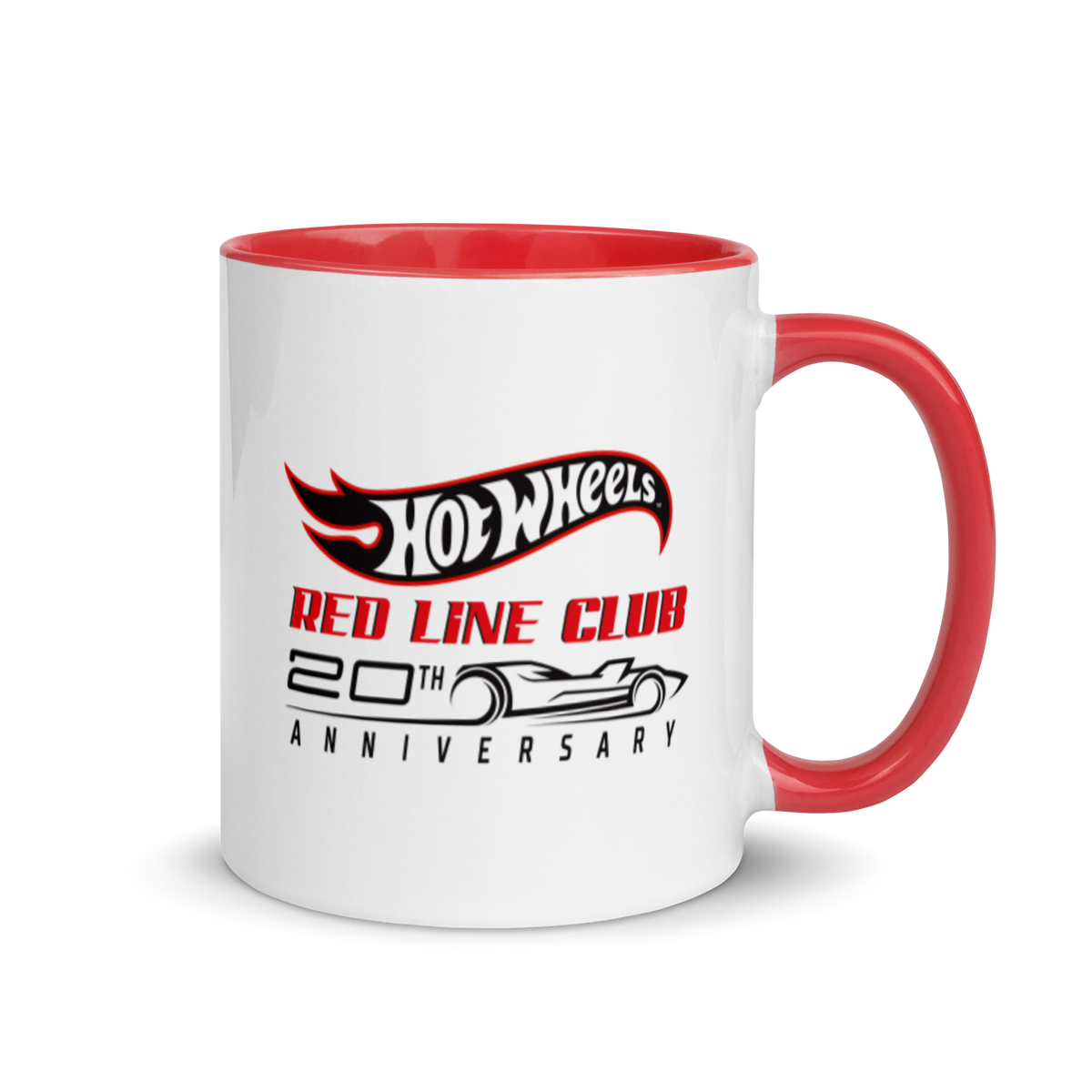 Hot Wheels Red Line Club 20th Anniversary Silhouette Logo Mug
