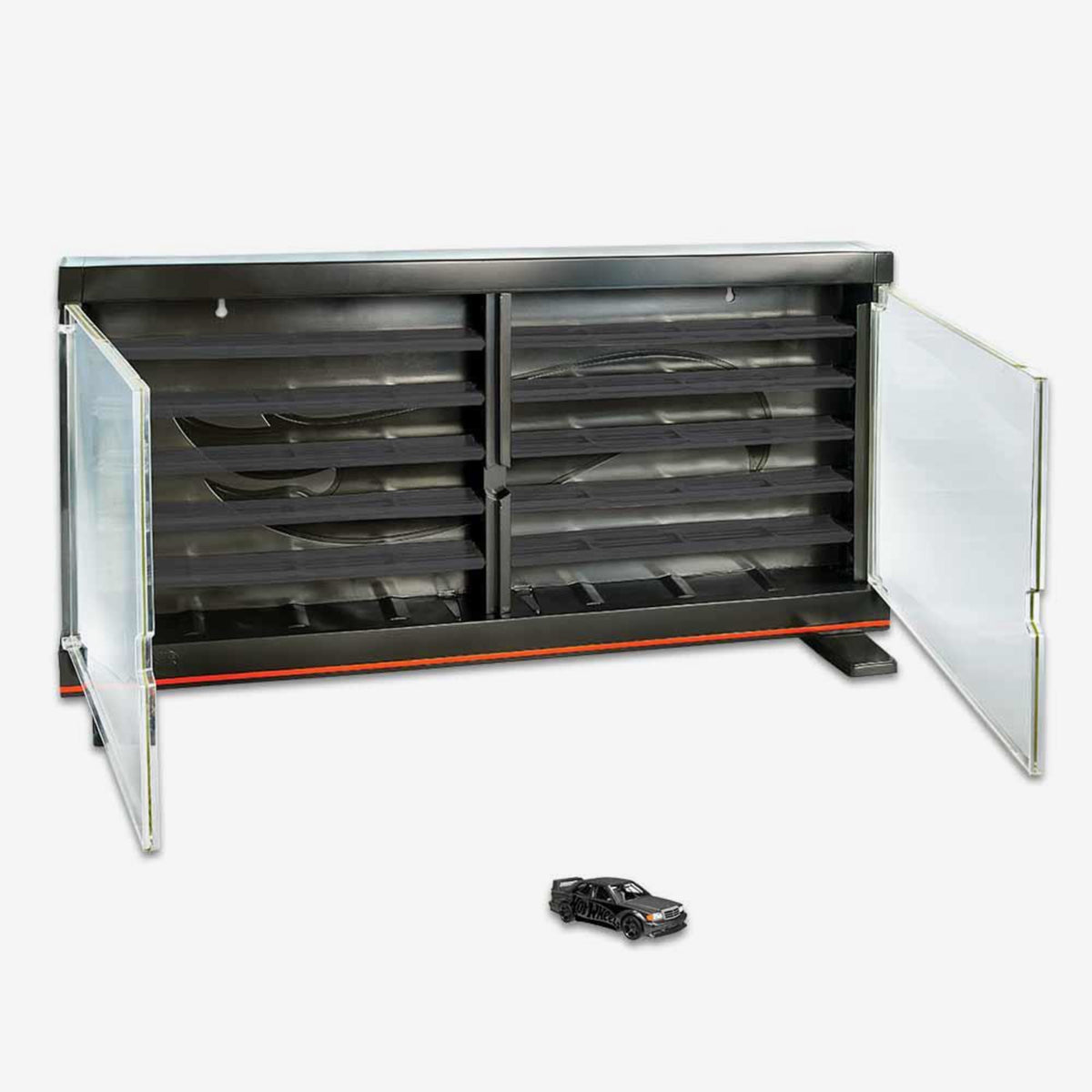 Hot Wheels Display Case Plus Exclusive Mercedes-Benz 190 E 2.5-16 Evolution II